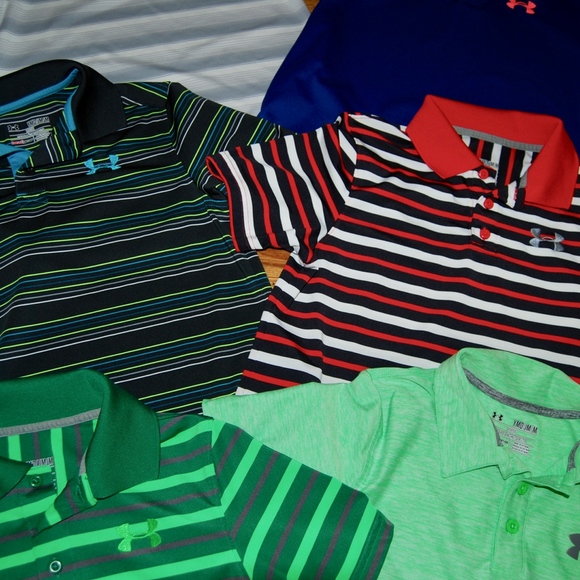 Lot of 6 YOUTH -Medium UA collared shirts - Picture 3 of 4